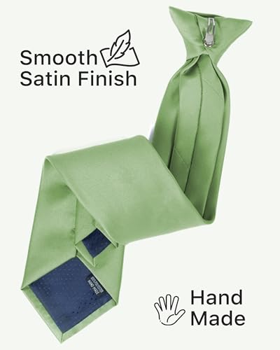Image of boxed-gifts Clip on Ties for Men - Premium Black Solid Color Clip on Tie