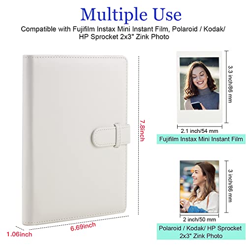 Frankmate 256 Pockets Mini Photo Album for Fujifilm Instax Mini Camera, Leather Photo Album Bookshelf Picture Album Book Simple Design - Image 3