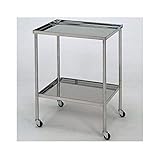 柏ステンレス工業 ステンレスワゴン 機械卓子S (立上) 2段 ステンレスワゴンMA-2V-S