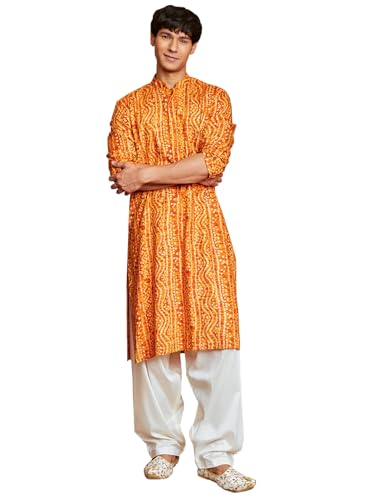 VASTRAMAY Men VASTRAMAY Men's Pink Rayon Kurta and Patyala Set