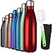 GeeRic Bottiglia Termica 500ML, Borraccia in Acciaio Inox+Spazzola+Borsa Portatile Bottiglia d'Acqua Sportiva Tenere 12H Caldo/24 Freddo Borraccia Termica per Campeggio,Scuola,Sport,Palestra Rosso