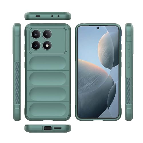 Image of amazon basics Mobile Cover for Poco X6 Pro 5G / Mi Redmi K70E 5G | Full Camera Protection | Liquid Silicon Case | Flexible Bumper Case for Poco X6 Pro 5G / Mi Redmi K70E 5G (Green)