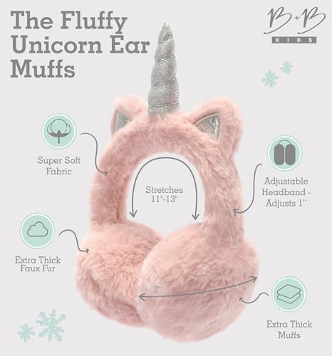 Image of Brook + Bay Kids Ear Muffs - Winter Animal Earmuffs - Cozy Ear Warmers
