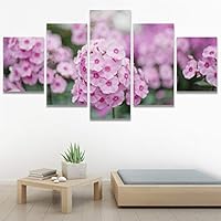 SIGNWIN 5 Panel Canvas Wall Art Modern Art Bouquet Colorful Cool Floral Group Multicolor Photography Realism Romantics for Home Decorations Ready to Hang - 60