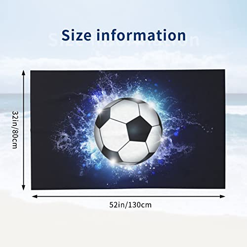 Snapmade Soccer Balls Microfiber Bath Towel For Sports Boys Men Girls Women, Extra Large Absorbent Lightweight Towels For Bathroombeach Pool Picnic Camping Travel Swim #TOP1