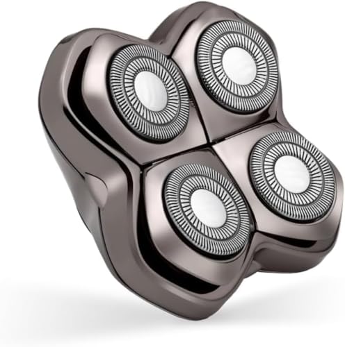 Skull Shaver Carver PRO 4 Head Replacement Blade - Shaver Blade for Wet & Dry Shaving - Rotary Heads Design - Japanese Stainless Steel - Compatible with Pitbull, Palm & Butterfly Kiss Shavers