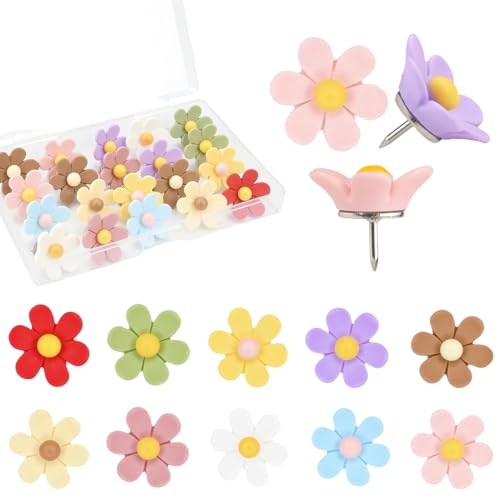 Ya en mundofriki.es: COYUN 30pcs chinchetas, chinchetas para corcho, pins, alfileres florales, corcho para tablón de anuncios, tablón de corcho, pared de fotos, oficina y decoración del hogar(Multicolor)