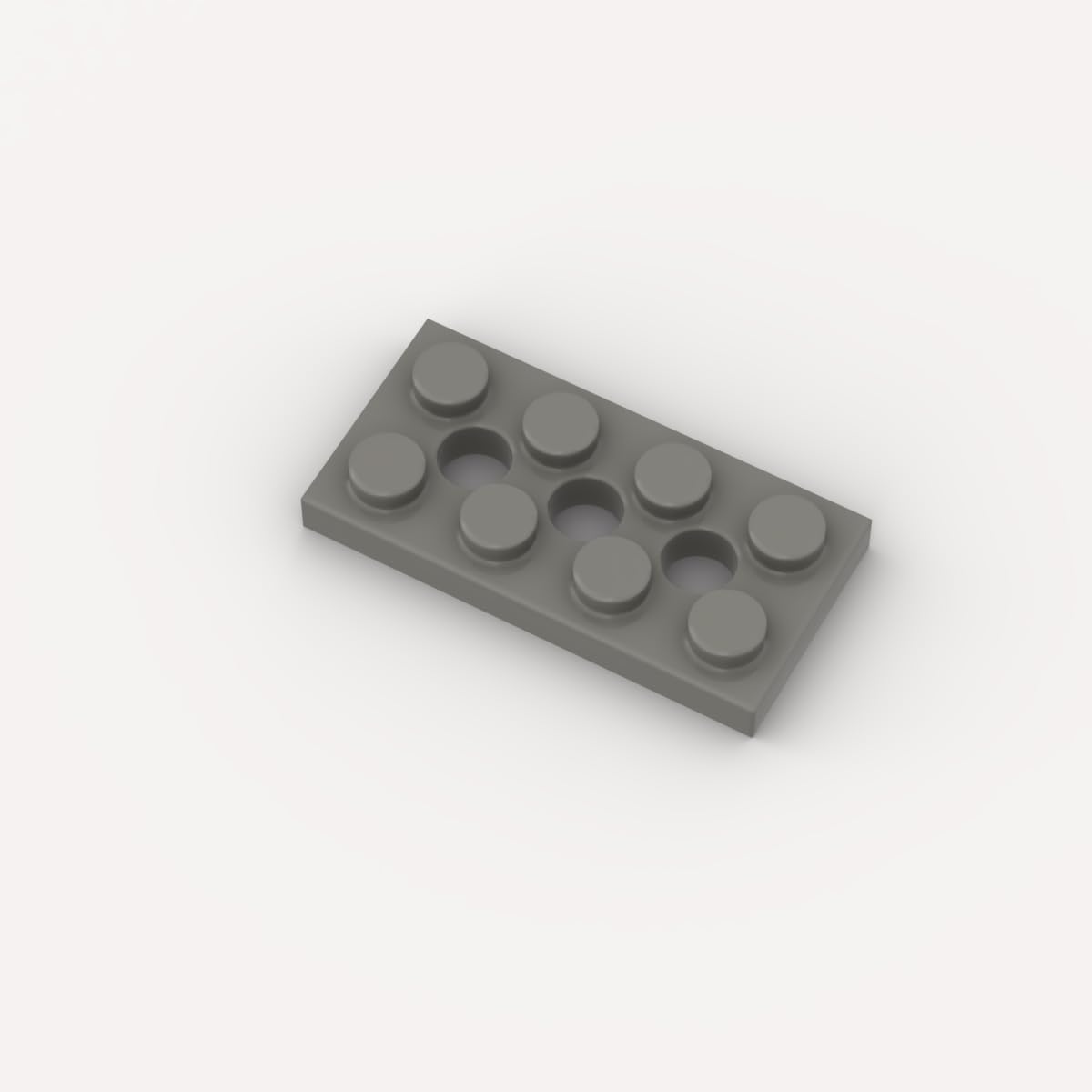 Classic Dark Gray Plate Bulk, Plate 2x4 with 3 Holes 200 Piece, Compatible with Lego Parts and Plate with 3 Holes Pieces: 2x4 Dark Gray(Color: Dark