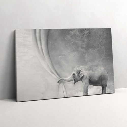 Tableau photo sur toile éléphant 60x40cm pour créer un salon évasion moderne