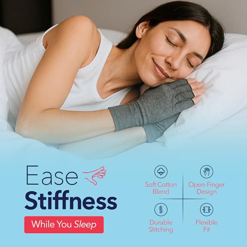 Doctor Developed Full Length Arthritis Gloves/Copper Glove/Compression gloves, Doctor Written Handbook - Relief From Joint Symptoms, Raynauds Disease, Carpal Tunnel & Hand Conditions