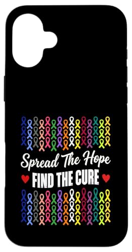 Spread The Hope Find The Cure Fight Cancer In All Colors �X�}�z�P�[�X iPhone 16 Plus �p