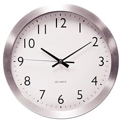 Universal UNV 10425 12 in. Overall Diameter Brushed Aluminum Wall Clock Silver Case Universal UNV 10425 12 in. Overall Diameter Brushed Aluminum Wall Clock Silver Case product image