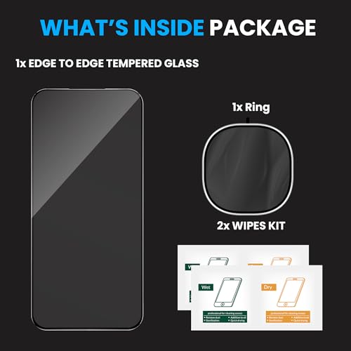 Image of ArmourPro Edge to Edge Tempered Glass for Oppo F31 Pro with Silver Camera Ring Guard, 9H Screen Protector, Anti-Scratch, Anti-Fingerprint, Bubble-Free Installation Kit