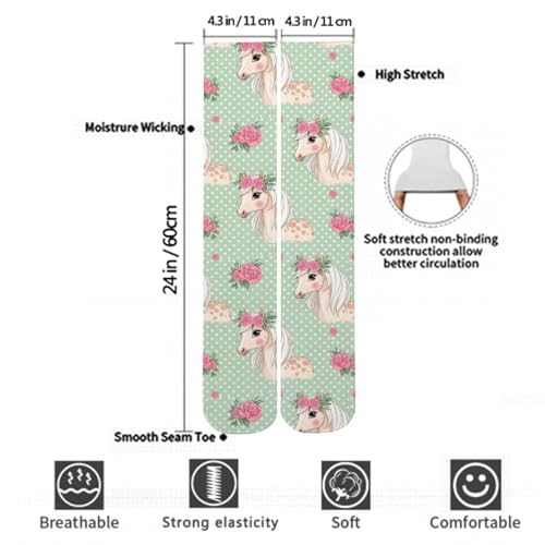Women Girls Fashion Multi Performance Crew Dress Socks Long High Winter Warm Socks3