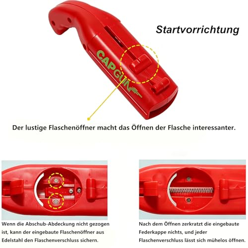 HOKYYCC Capgun Flaschenöffner Pistole, 2 Stück flaschenöffner lustig, Biergeschenke für Männer, Geschenke für Männer, Papa, Ehemann, Bar Zubehör für Hause, Freien