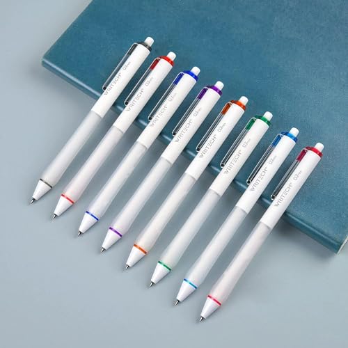 Bolígrafos retráctiles de gel WRITECH, multicolor 8 unidades miniatura 1