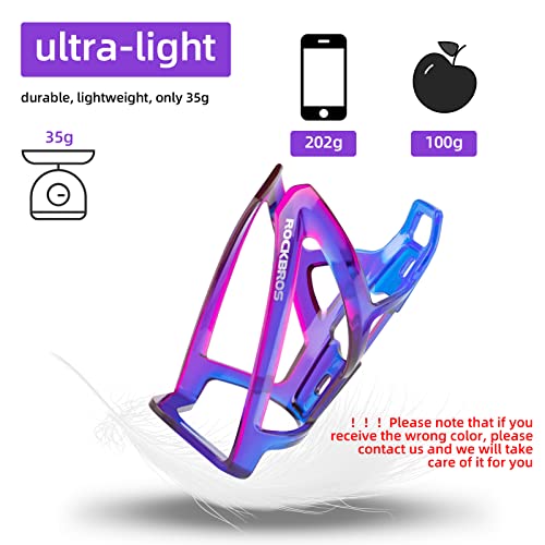Image of ROCKBROS Bike Water Bottle Holder Ultra-Light Bicycle Bottle Cages with Screws Tool, Universal Bike Cup Holder for Road MTB Mountain Bikes Cycling Accessories(2 Pack)