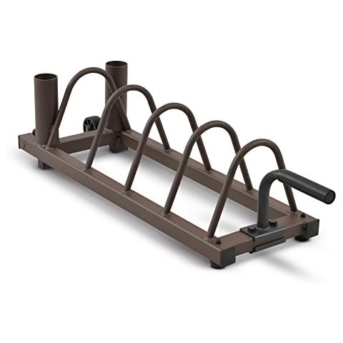 Organizador Horizontal de Placa y Barra olímpica con Ruedas de Transporte Cover