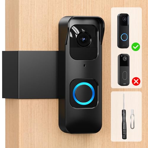 Anti-Theft Blink 1st Gen Doorbell Mount Bracket Wide-Angle, Weatherproof with Rain Cover, Renter Friendly,No-Drill Insta - Detailed View