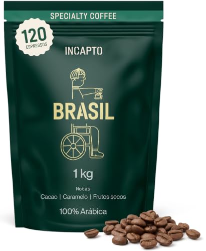 Incapto Café en Grano de Especialidad 1kg | Origen Brasil | 100% Arábica | Specialty Coffee 84 puntos SCA | Tueste Natural y Artesanal | Finca Minas Gerais, Fazendas