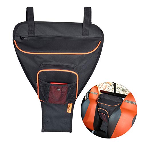 Sresk UTV Accessories RZR Storage Bag,Center Seat Storage Bag,Universal RZR Accessories fits for Polaris Razor 570 800 S 900 1000 XP (Orange Piping)