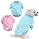 2 Stück Haustier Katze Hund Pullover Fleece Warm Hundepullover Winter Warmer Haustier Sweater Koralle Fleece Hund Pullover Haustier Supplies Niedlicher Katze Outfit (L, Rosa/Blau)