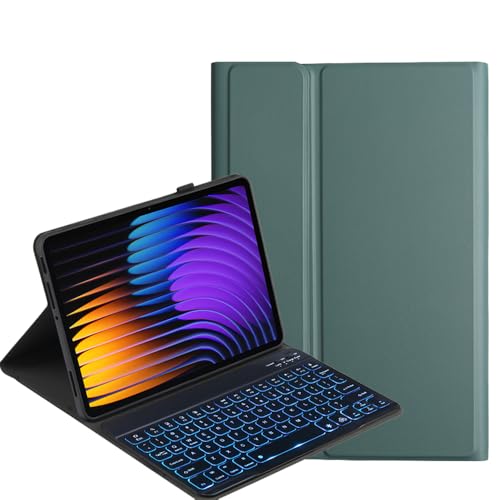 Funda con teclado para Motorola Moto Pad 60 Lite de 10,1 pulgadas en color verde