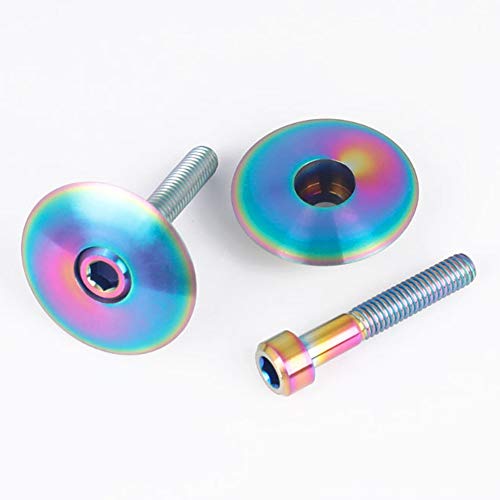 better18 Bicycle Stem Cap Titanium with Screw M6x30 Headset Cover Dustproof Protective Bike Parts Bolt Professional Repair Cycling Accessories - Thumbnail 3