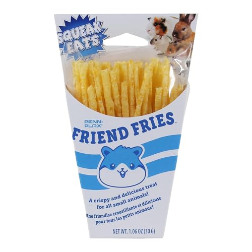 Image of Penn-Plax Squeak Eats Friend Fries - Crispy and Delicious Small Animal Treats - Fun Fry-Shaped Snack for Rabbit, Rat, Hamster - Great for Bonding, Training and Enrichment - Easy to Serve 1.06 oz Pack
