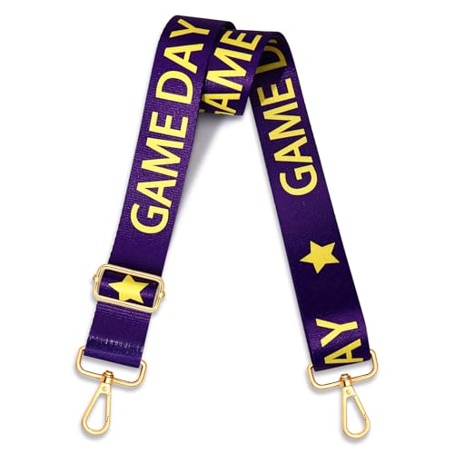 Image of Game Day Purse Strap Replacement Crossbody Wide Shoulder Strap Star Football Strap for Stadium Approved Clear Bag