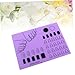 Mipcase Silicone Nail Art Stamping Mat Purple Workspace for Nail Polish Coloring Practice Easy Cleanup Storage Includes Ruler for Accurate Designs