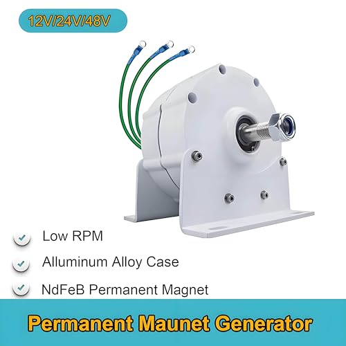 Kit generador de turbina eólica Controlador de Carga Turbinas Verticales Generador de energía eléctrica Equipo, Generador de imán Permanente de Bajas RPM 12000W 12V 24V 48V Generador eléctri
