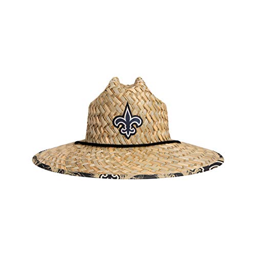 Image of NFL Team Logo Americana Floral Lifeguard Beach Straw Sun Hat