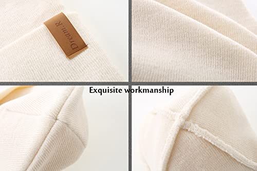 Lmlalml 2Pcs Womens Beanie Hat Warm Soft Upgraded Ladies Winter Hat Unisex Cuffed Beanie #TOP4