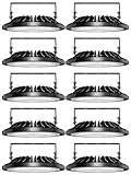 100W UFO LED High Bay Light lamp Factory Warehouse Industrial Lighting 10000 Lumen 6000-6500K IP65 Warehouse LED Lights- High Bay LED Lights- Commercial Bay Lighting for Garage Workshop (10 pcs)