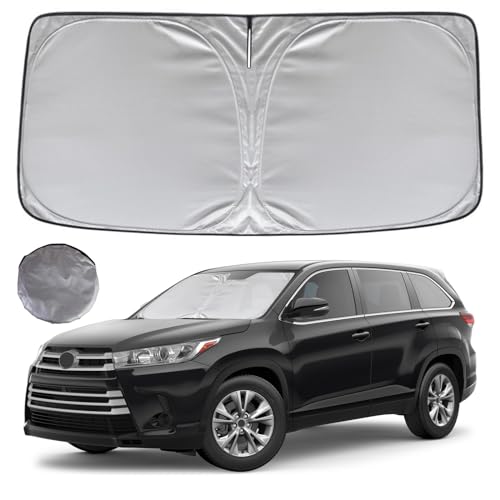 KAYZT Windshield Sun Shade for 2014-2019 Toyota Highlander SUV Foldable Sunshade Front Window Custom...