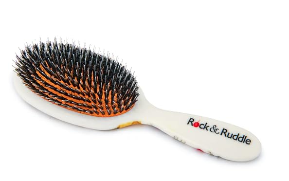 Rock & Ruddle Natural Mixed Boar Bristle Hair Brush for Women and Kids (Small/Travel Size, 17.5cm) - Image 3