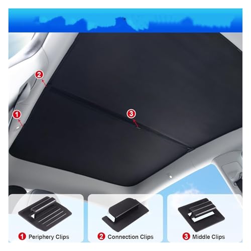 Pare-soleil voiture haut de gamme pour Tesla Model Y - Isolation thermique sans affaissement
