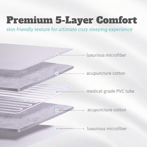 AquaPad CozyFlow Mini Water Heated Mattress Pad, 3 YR AquaCare, UL499 Tested, No Electric Wire, All Digital, AirQuiet 2.0 Technology, Smart, Smooth, Hydro Heat (King) - image 6