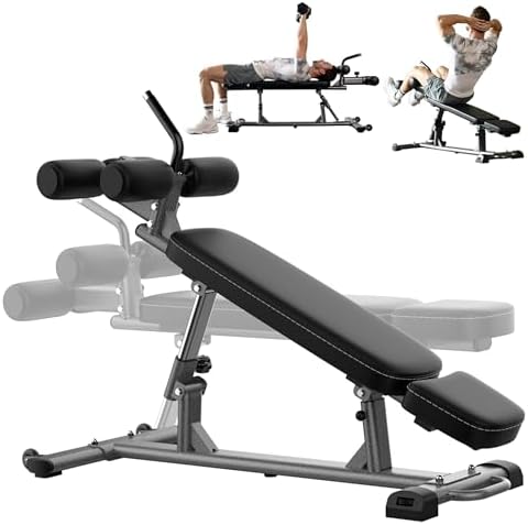 Finer Form Semi-Commercial Decline Sit Up and Flat Weight Bench. ...