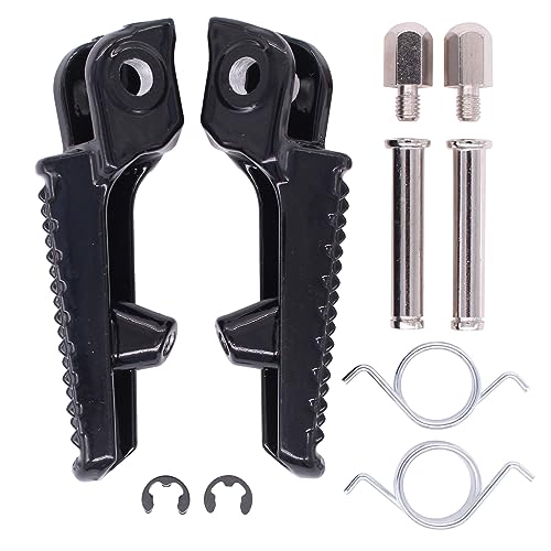 Motorrad Fußstütze Vorne Fußraste Pedal Stifte vordere Fußrasten Fussrasten Fußpedale Vorderpedal schwarz links rechts für Honda CB1000R SC60 CB 1000 R CBR 1000 RR SC57 SC59 CBR 600 RR PC37 CBR600RR