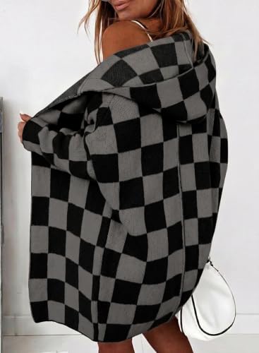 Image of Astylish Women 2026 Fall Clothes Outfits Hooded Knit Cardigan Sweaters