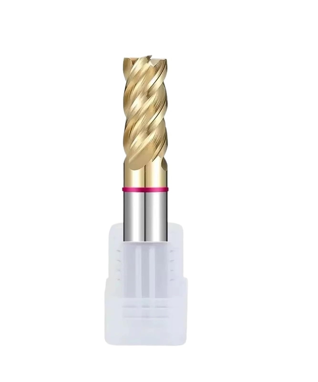 1 Uds HRC60 4F círculo de Color fresa extremo plano Balchals carburo acero tungsteno AD recubrimiento fresadora CNC mecánica(10x25x10Dx75)