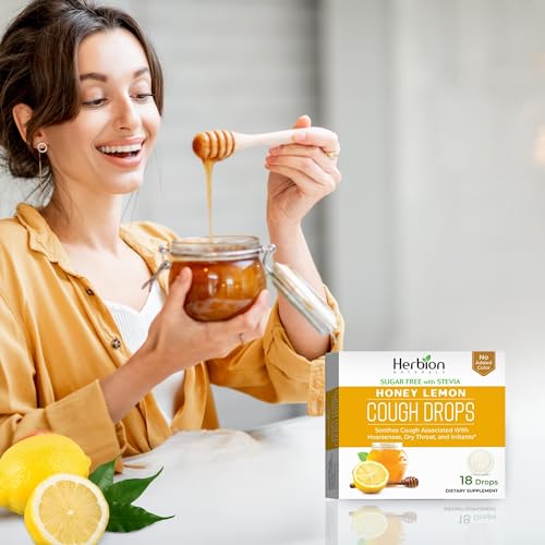Herbion Naturals B01NAIN2ZM Cough Drops With Natural Honey Lemon Flavor, Sugar-Free With Stevia, Dietary Supplement thumb #5