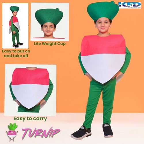 Image of Kaku Fancy Dresses Fruit and Vegetable Costume Paper Cutout with Cap For Kids | Healthy Food Costume For Boys & Girls (Tracksuit Not Included)