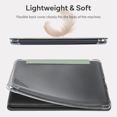 Image of CoBak Case for Kindle Paperwhite 12th Gen 2024 (7 inch) & Kindle Colorsoft Signature Edition (7 inch) - New PU Leather Cover and Clear Soft Silicone Back Cover with Auto Sleep Wake Feature