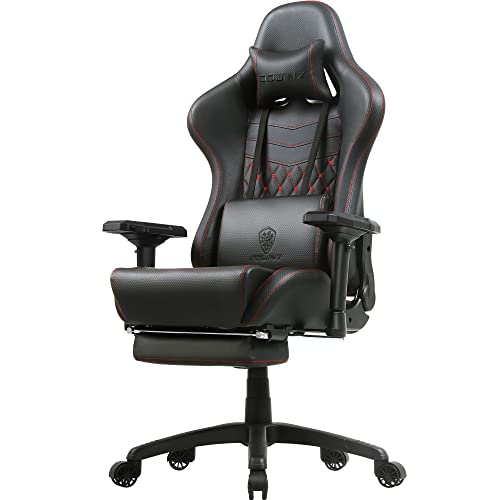 Gaming-Stuhl mit Fußstütze und ergonomischem Design von Dowinx