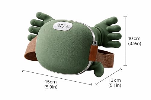 Image of Bionic Heated Neck Massager with 4D Kneading Massage Heads | Wireless, Portable Electric, Deep Tissue, Neck and Shoulder Massager, Adjustable Strap for Back Muscle Relaxation