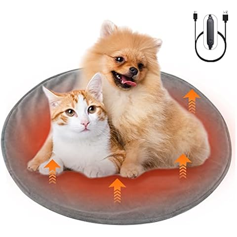 Mostop Pet Heat Pad, 45CM Puppy Heat Pad USB Heating Pad for Dogs and Cats, Temperature Adjustable, Anti Chew Cord Low Voltage Cover