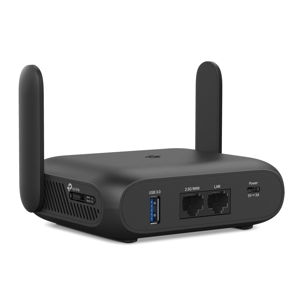 TP-Link TL-WR3602BE Wi-Fi 7 router podróżny, BE3600 Dual-Band WLAN, 2,5 Gb/s WAN, Gigabit LAN, USB 3.0, 7 trybów, OpenVPN/WireGuard, zasilanie powerbankiem, WPA3